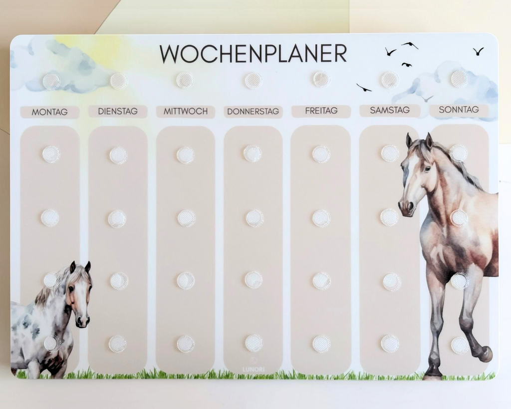Kinder Wochenplaner Pferde