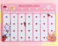 Kinder Wochenplaner Marienkäfer