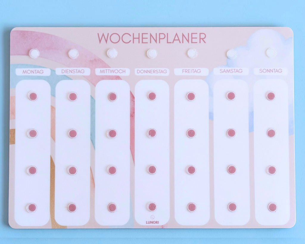 Kinder Wochenplaner Regenbogen