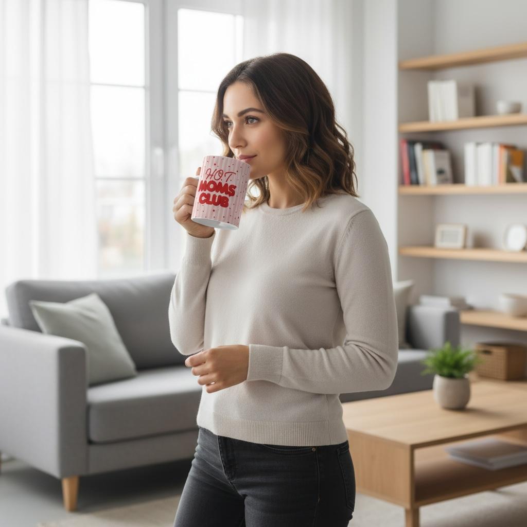 Hot Moms Club Keramik Tasse| Geschenk für Mamas/ Muttertagsgeschenk, Geschenk für werdene Mamas