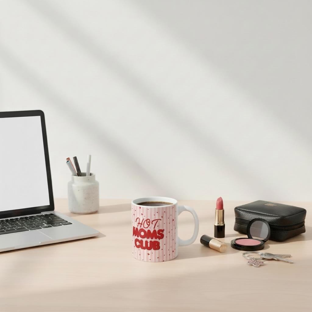 Hot Moms Club Keramik Tasse| Geschenk für Mamas/ Muttertagsgeschenk, Geschenk für werdene Mamas