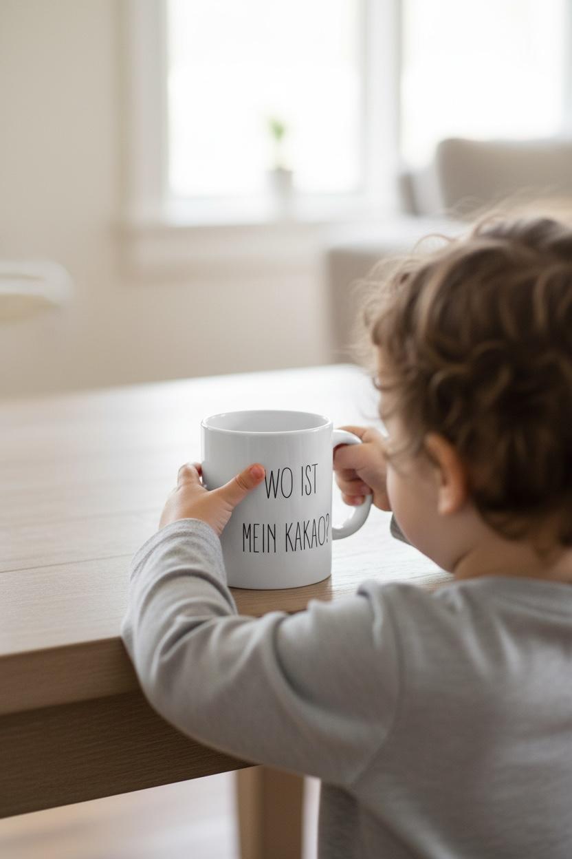 Die Kita war hart / Wo ist mein Kakao? Tasse| Geschenkidee / Kindertasse