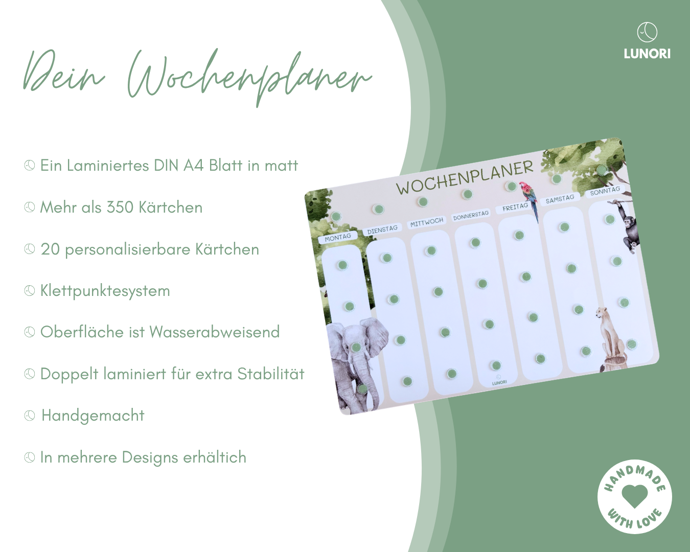 Kinder Wochenplaner Jungle