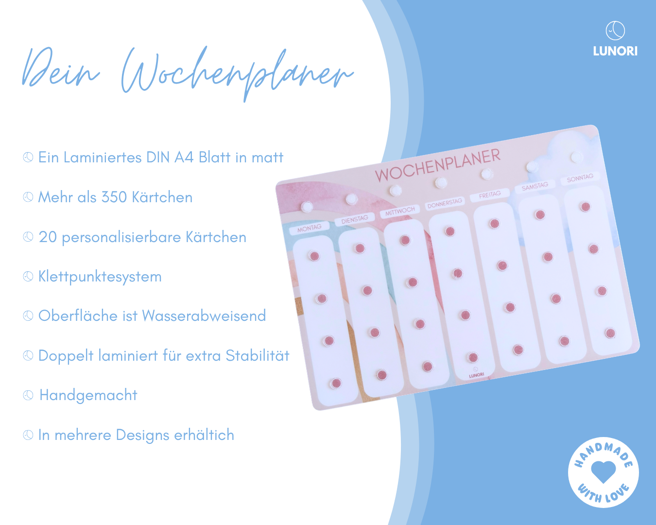 Kinder Wochenplaner Regenbogen