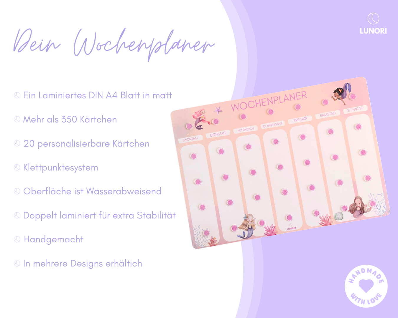 Kinder Wochenplaner Meerjungfrau
