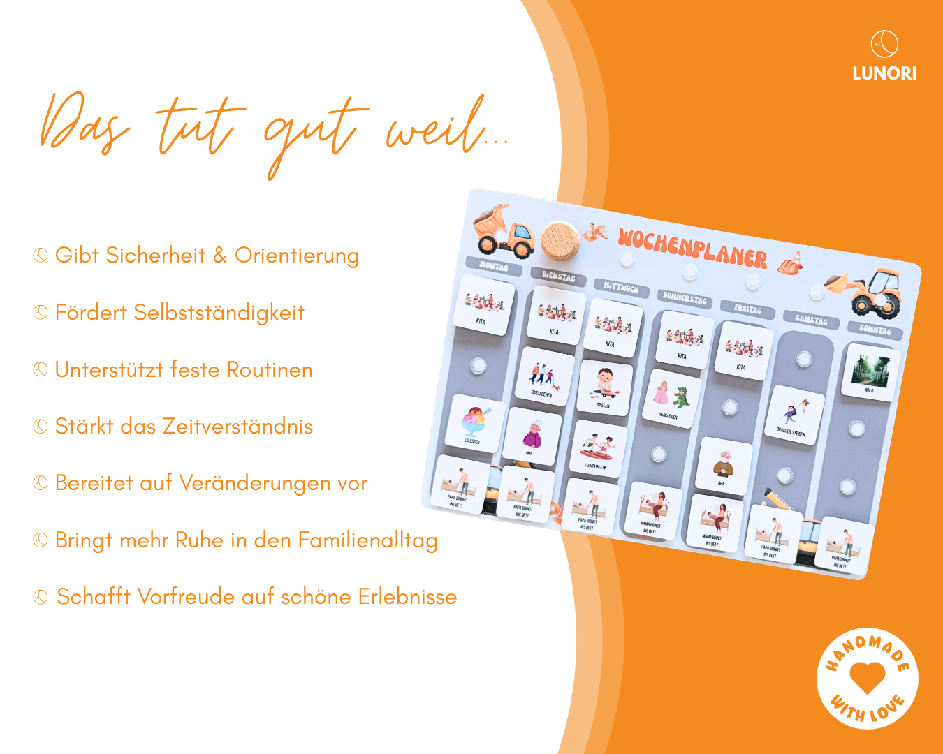 Kinder Wochenplaner Baustelle