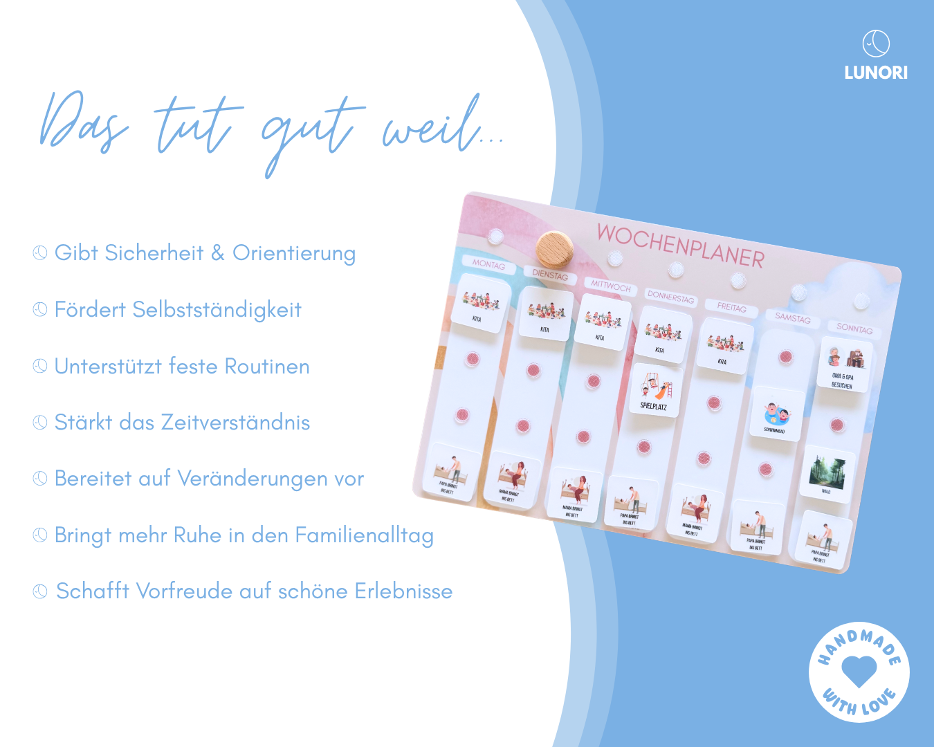Kinder Wochenplaner Regenbogen
