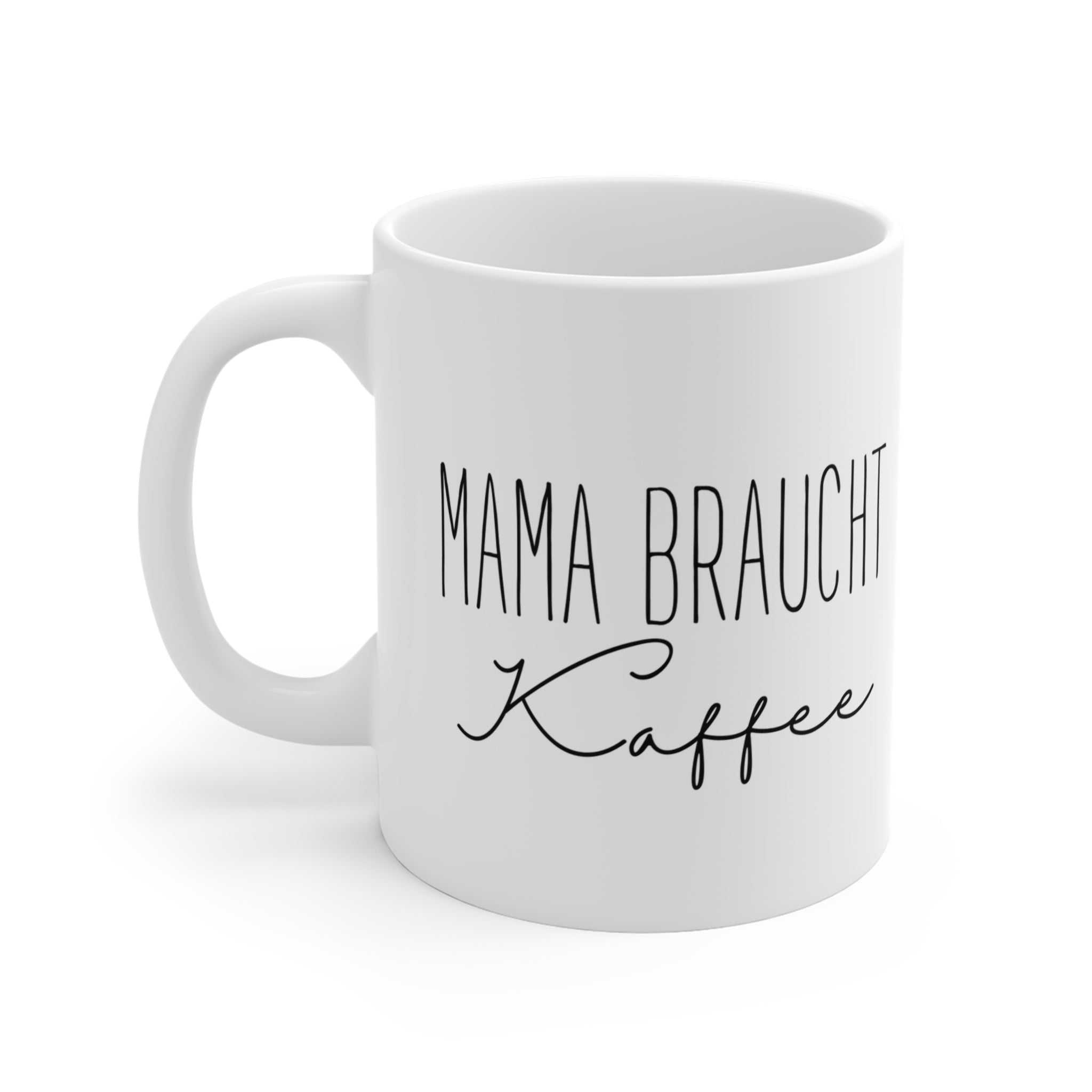 Mama braucht Kaffee Tasse | Minimalistische Keramik-Kaffeetasse