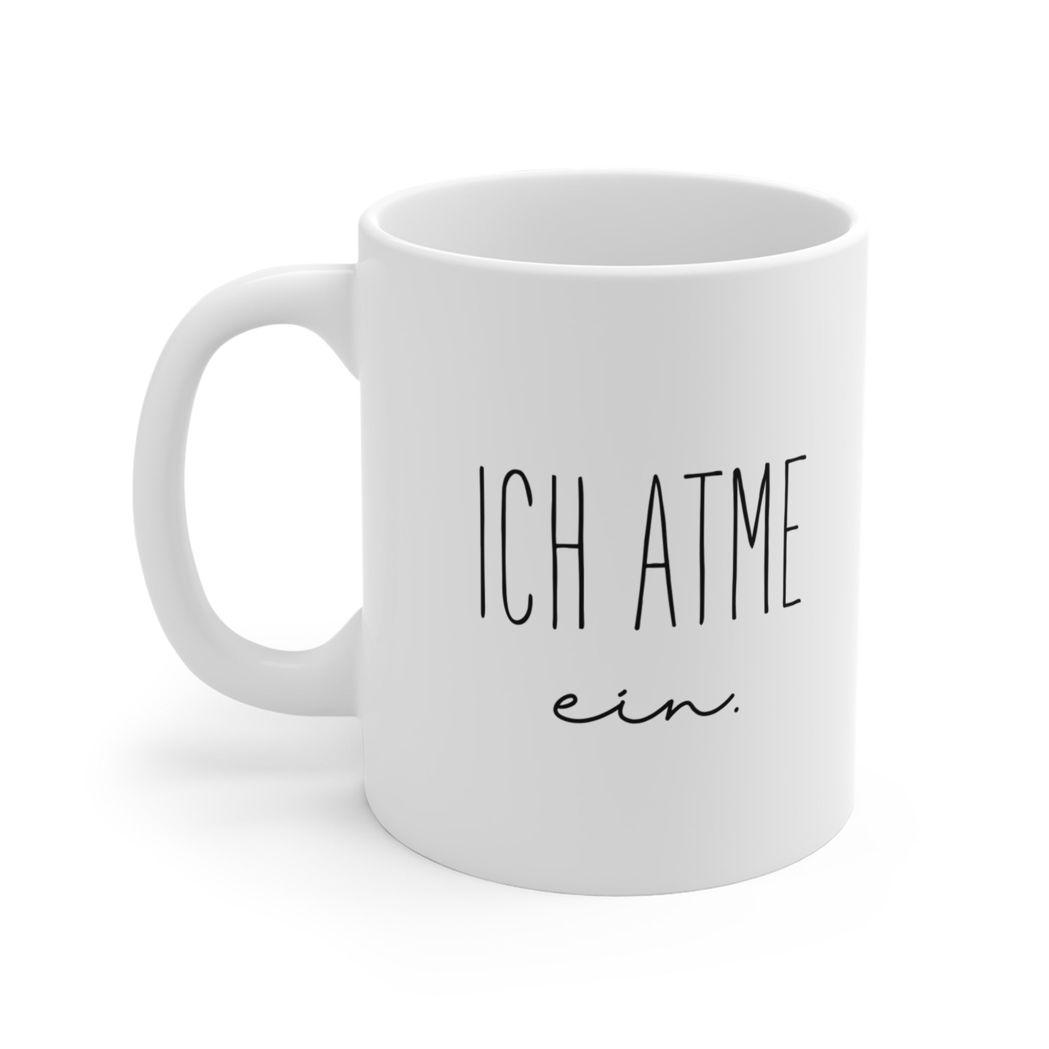 Ich atme ein ... ich raste aus Keramiktasse / minimalistische Tasse / Tasse für die Alltagshelden