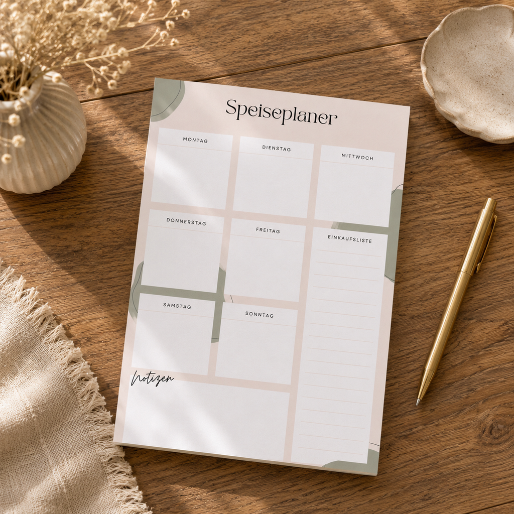 Notizblock Speiseplaner A5