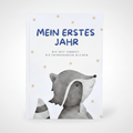 Lunori Erinnerungsbuch - Mein erstes Jahr - Waschbär