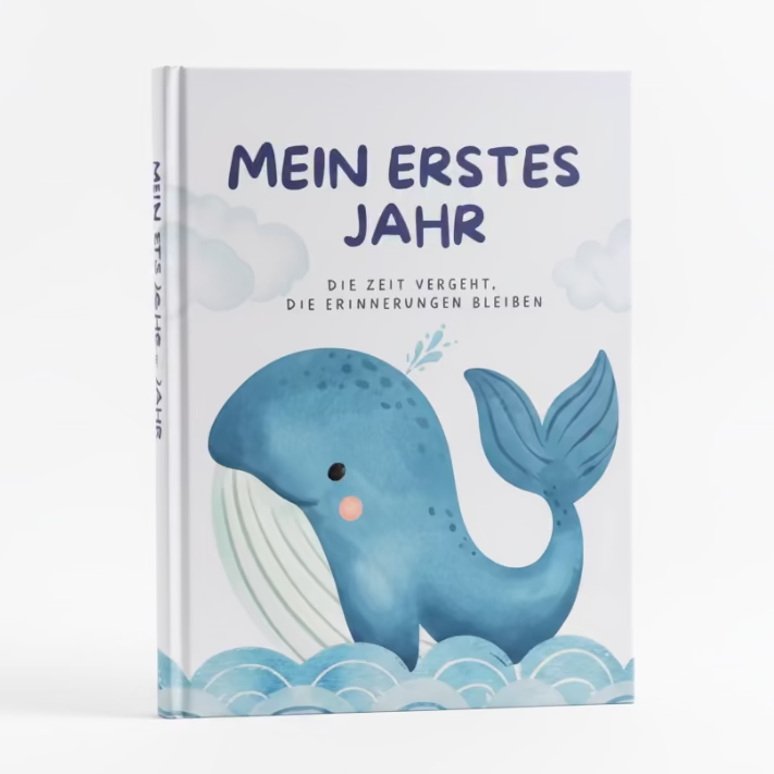 Lunori Erinnerungsbuch - Babyalbum - Mein erstes Jahr - Wal