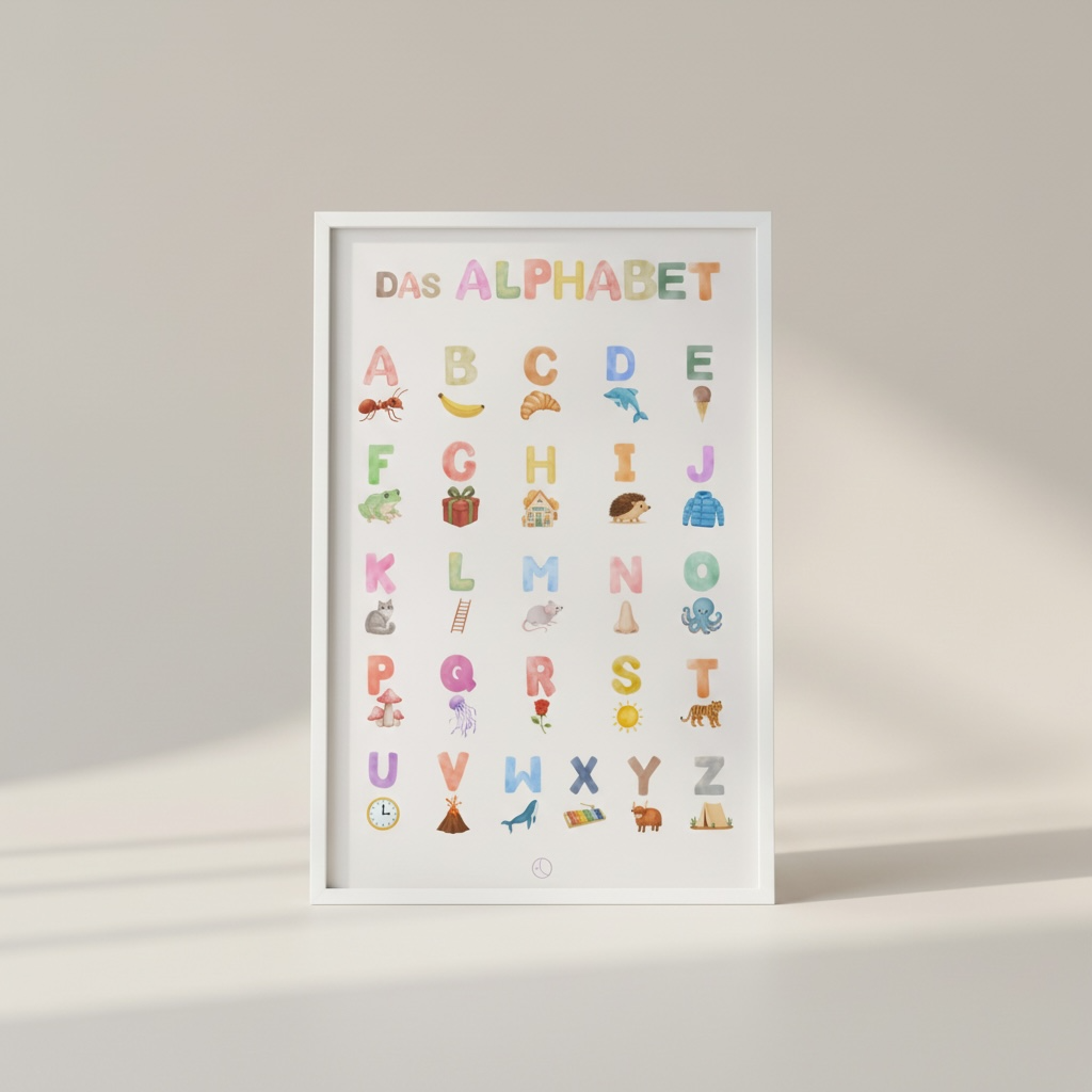 Digitales Alphabet-Poster – Lernposter für Kinder (Sofort-Download)