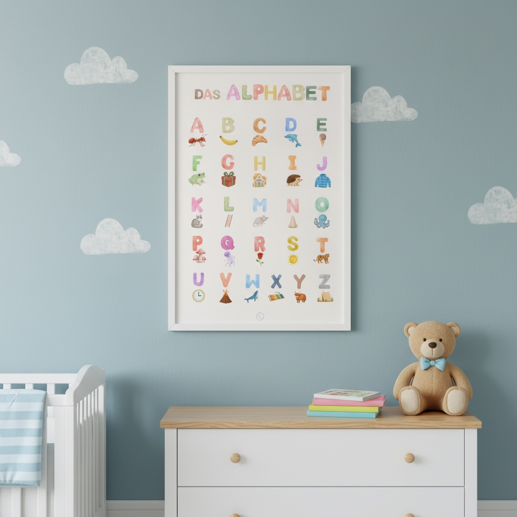 Digitales Alphabet-Poster – Lernposter für Kinder (Sofort-Download)