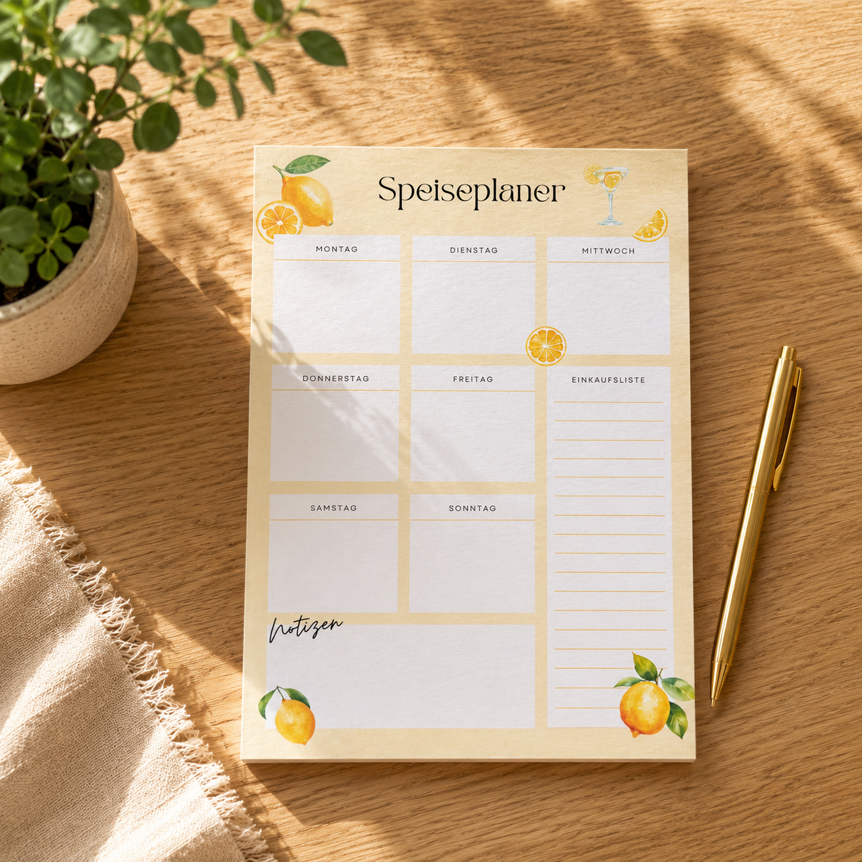 Notizblock Speiseplaner A5