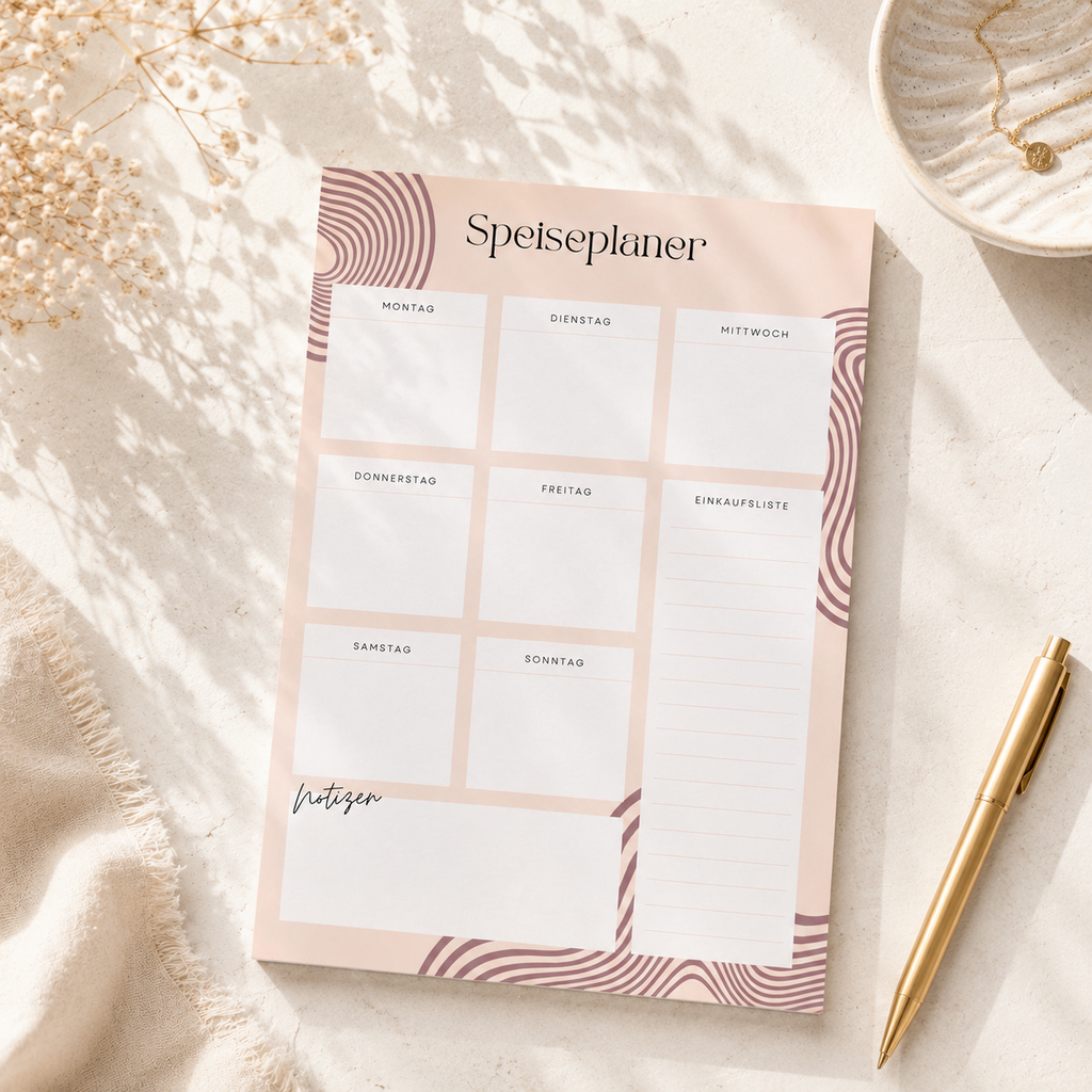 Notizblock Speiseplaner A5