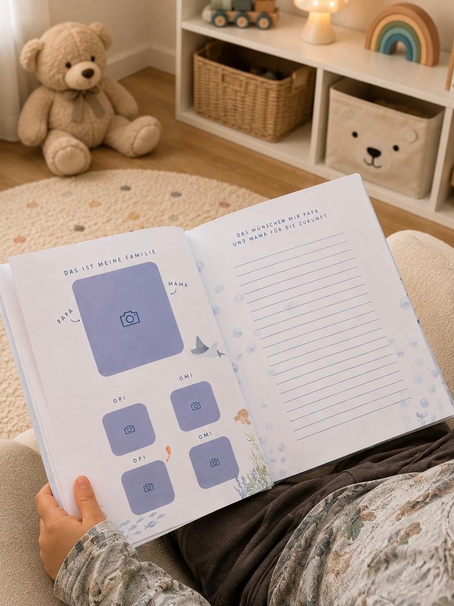 Lunori Erinnerungsbuch - Babyalbum - Mein erstes Jahr - Wal