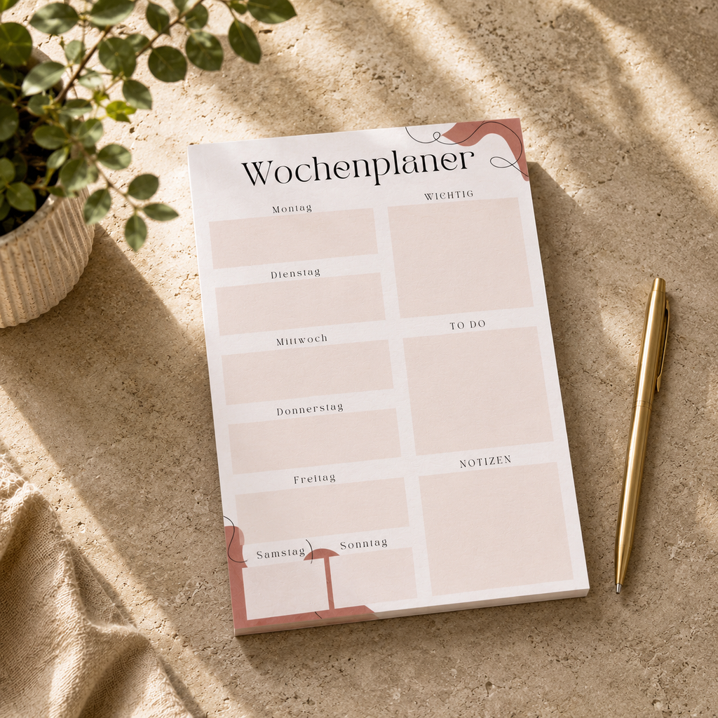 Notizblock Wochenplaner A5